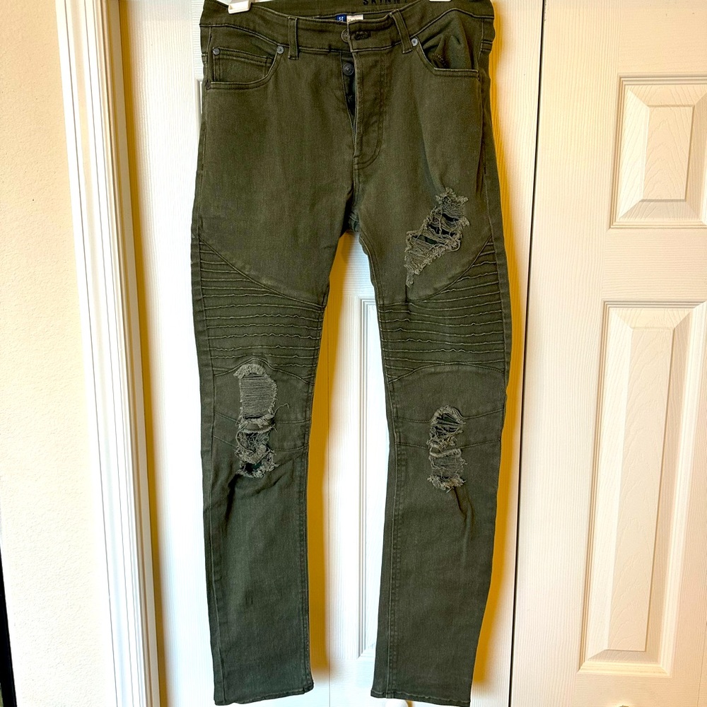 Men’s DIVIDED stylish jeans olive green 31/32